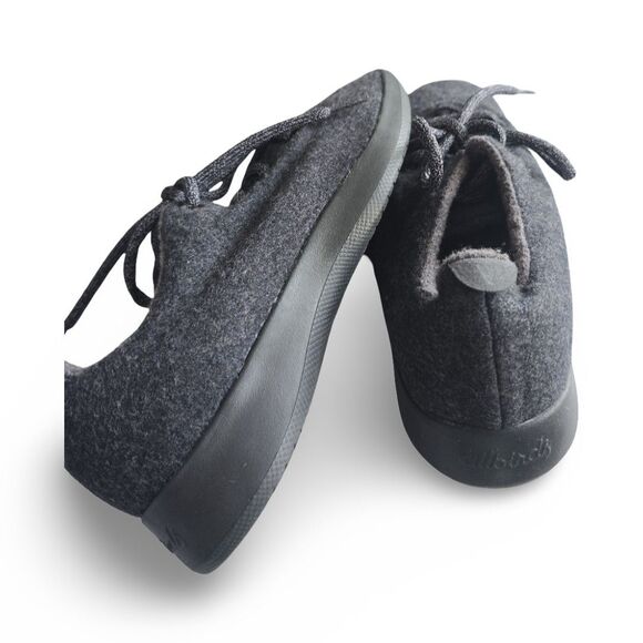 Allbirds Wool Runners Women’s Size 9 All Black Merino Wool Lace Up Comfort Shoes - Picture 8 of 12